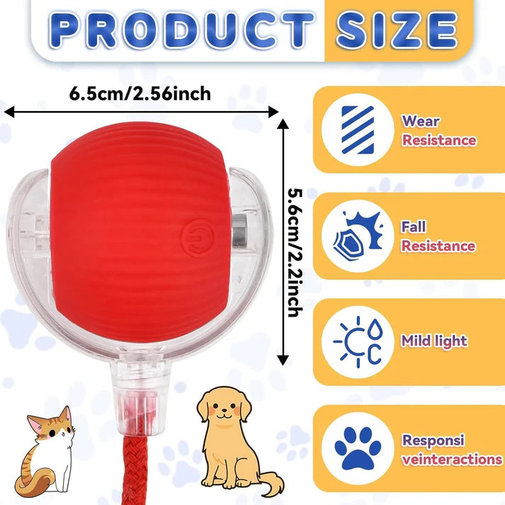 Interactive Rolling Dog Ball, New Electric Cat Toy, 360° Smart Automatic Rolling Pet Ball