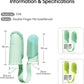 4 Pcs Self Cleaning Slicker Shedding Brush, Pet Bath Massage Brush, Finger Tooth Brush & Shampoo Dispenser Soft Silicone Bristle