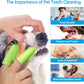 4 Pcs Self Cleaning Slicker Shedding Brush, Pet Bath Massage Brush, Finger Tooth Brush & Shampoo Dispenser Soft Silicone Bristle
