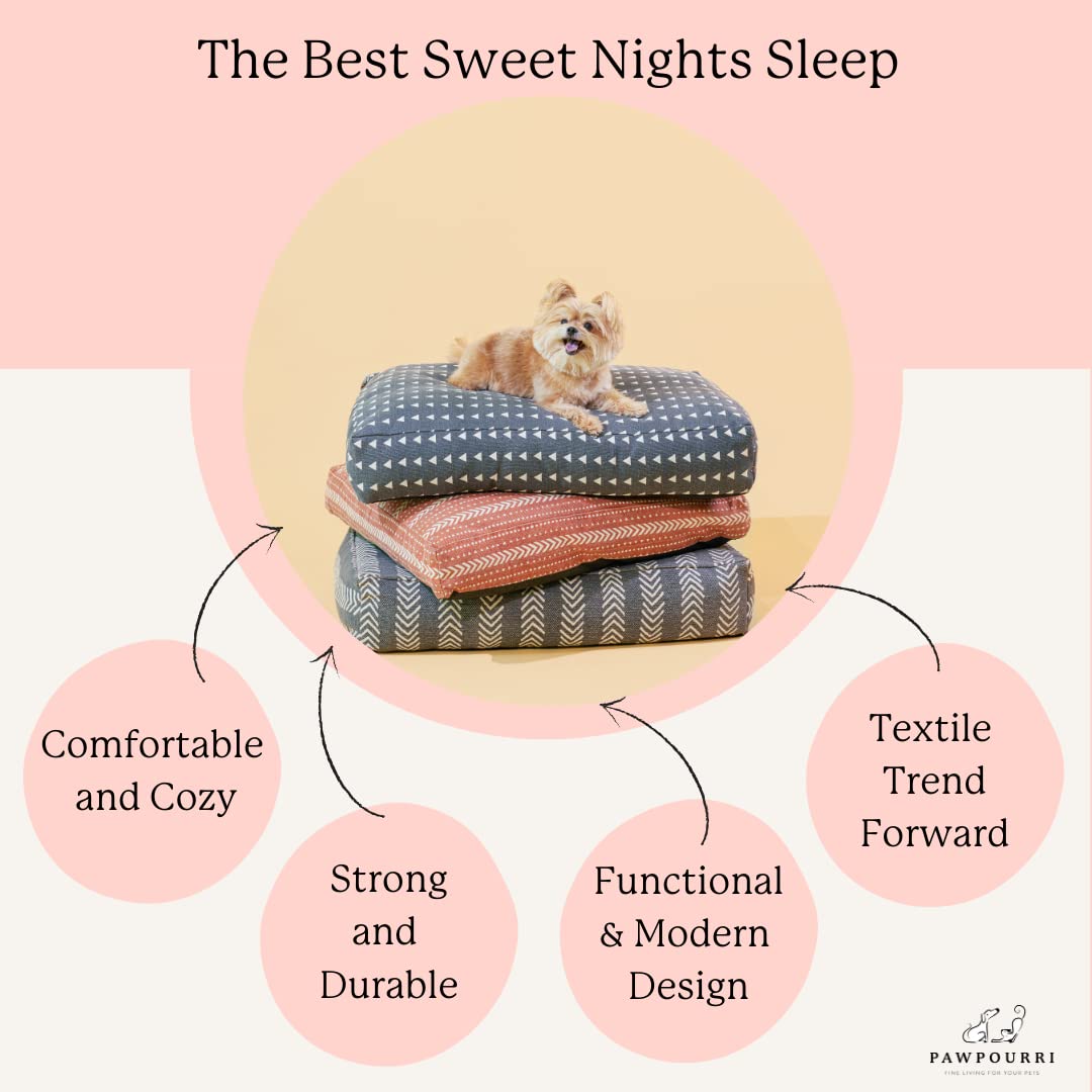 Ultra Soft Grey Bolster Pet Bed for Small & Medium Dogs & Cats, Cozy Cuddler, Polyfibre Filling |100% Cotton | Breathable & Durable| Removable & Washable Cover| All-Season Comfort (22x28x7.5 Inch)